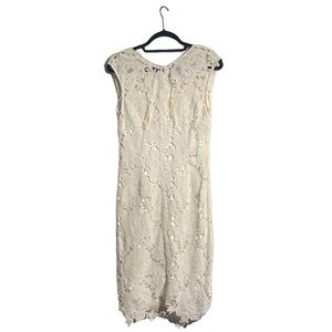 Jigsaw white lace dress with slip